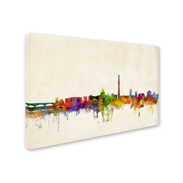 Michael Tompsett 'Washington Watercolor Skyline' Canvas Art,30x47